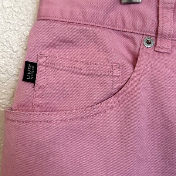 Lauren Jeans Co Ralph Lauren Pink Ankle Pants Women’s 16W Stretch Denim Barbie - Picture 4 of 12